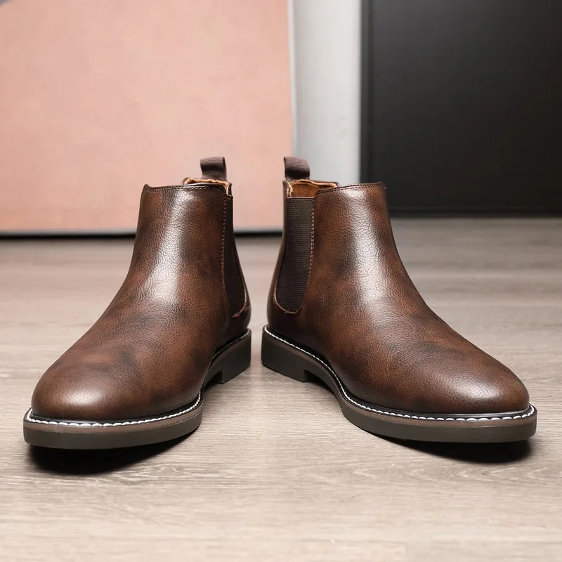 40~46 Men Chelsea Boots Brand Retro Comfortable 2024 Fashion Men Boots