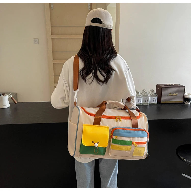 Travel Bag, Duffel Bag Cosmetics Bag, Professional Fitness Bag, Yoga Swimming Training Backpack, Satchel Shoulder Crossbody Tote Bag, Suitable for Men and Women