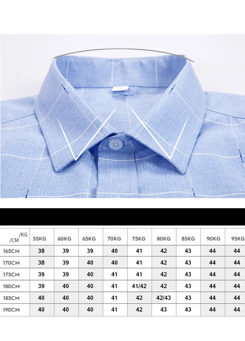 New Cotton High Quality Luxury Original Men's Long Sleeves Social Formal Elegant Shirts for Men Striped Casual Designer Clothes