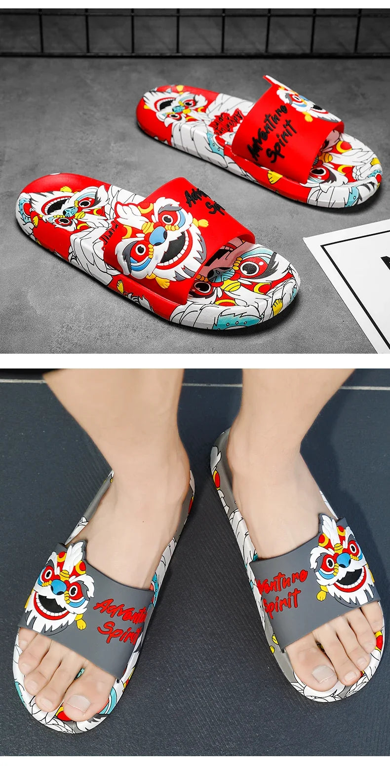 Luxury Brand Slippers for Men Comfortable Man Sandal Men's Summer Slippers Walk Around Home Male Slipper Male Shoes Sneakers