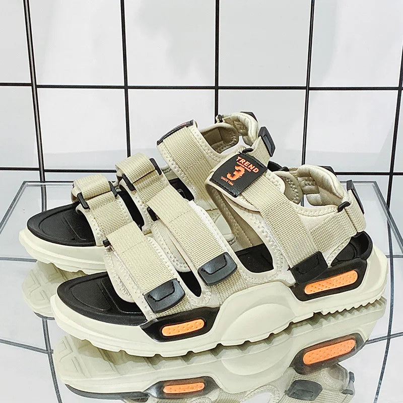Summer Men's Sport Sandals Big Size 45 Slip on Casual Shoes for Men Outdoor Fashion Holiday Thick Sole Beach Sandals