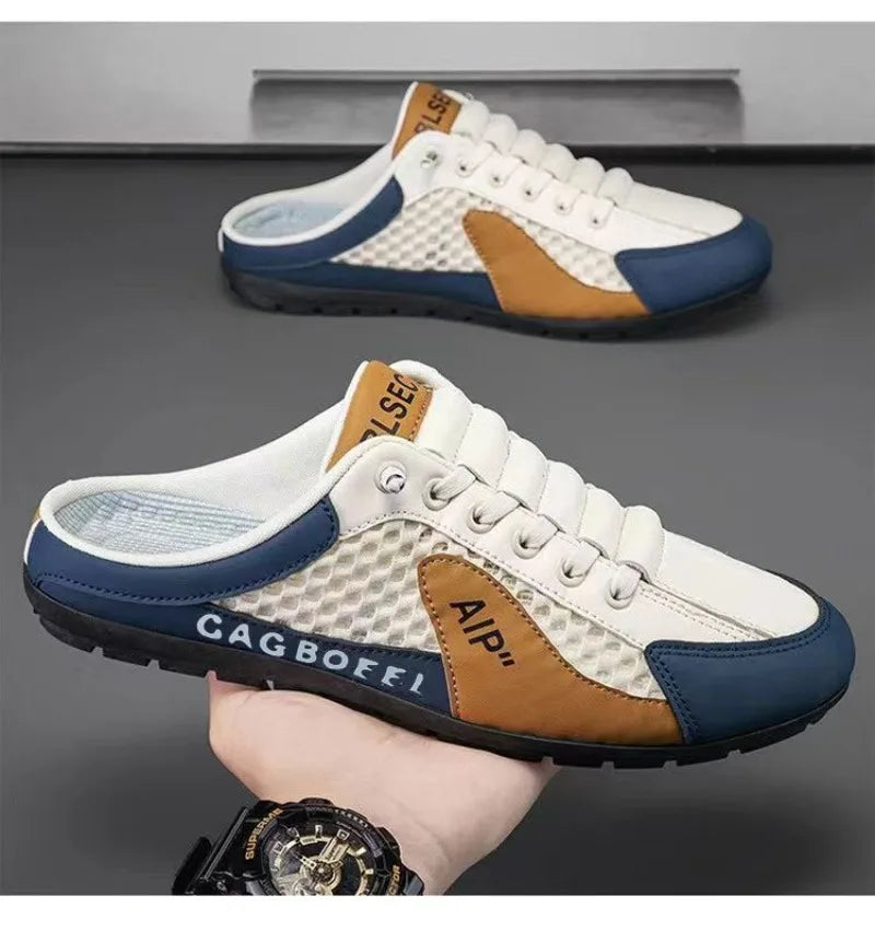 Summer Men's Half Slippers Trendy New Casual Shoe Light Walking Flats for Men Non Slip Sneaker Hot Sale Man Shoes Zapatos Hombre