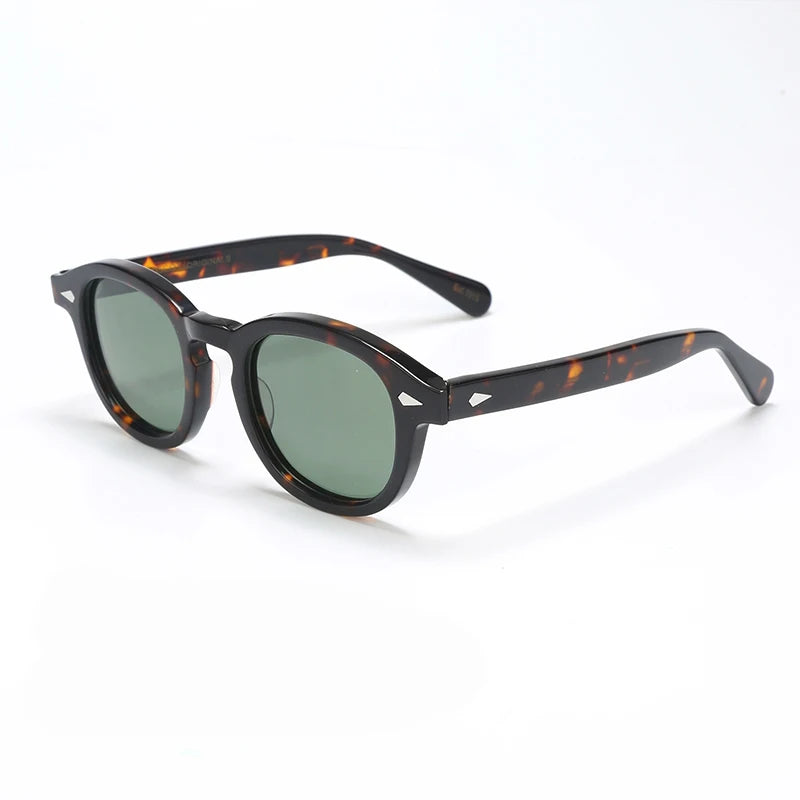 Men's Sunglasses Woman Johnny Depp Polarized Sun Glasses Acetate Frame Luxury Brand Vintage Driver's Shade