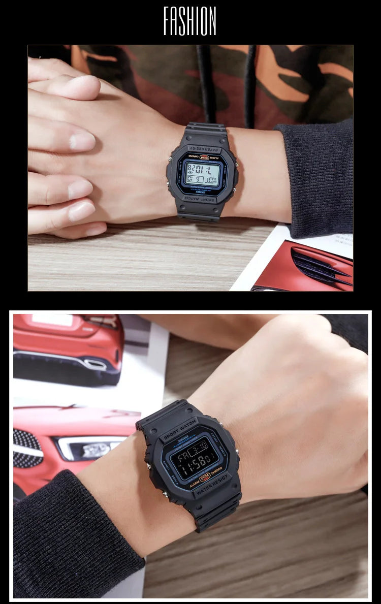 SKMEI 1628 Outdoor Military Digital Men Watches Retro Sport Waterproof Mens Electronic Male Wristwatches Clock 1988 reloj hombre