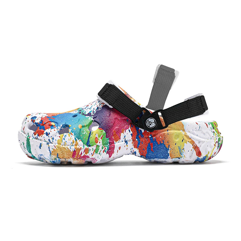 New men's slippers sandals men's garden shoes flat shoes camouflage sandals men's sports shoes outdoor activity floor home shoes