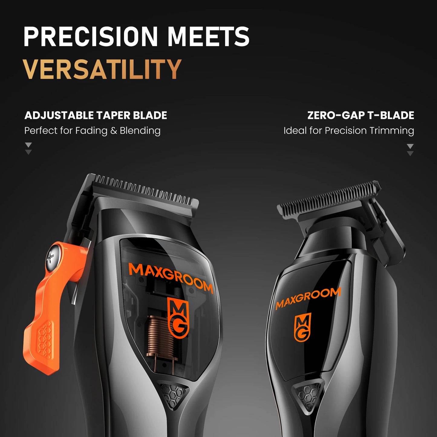 MAXGROOM Professional Hair Clippers&Trimmers Set for Men Premium Home Haircut Kit Cordless Hair Cutting Clippers and Trimmer Set