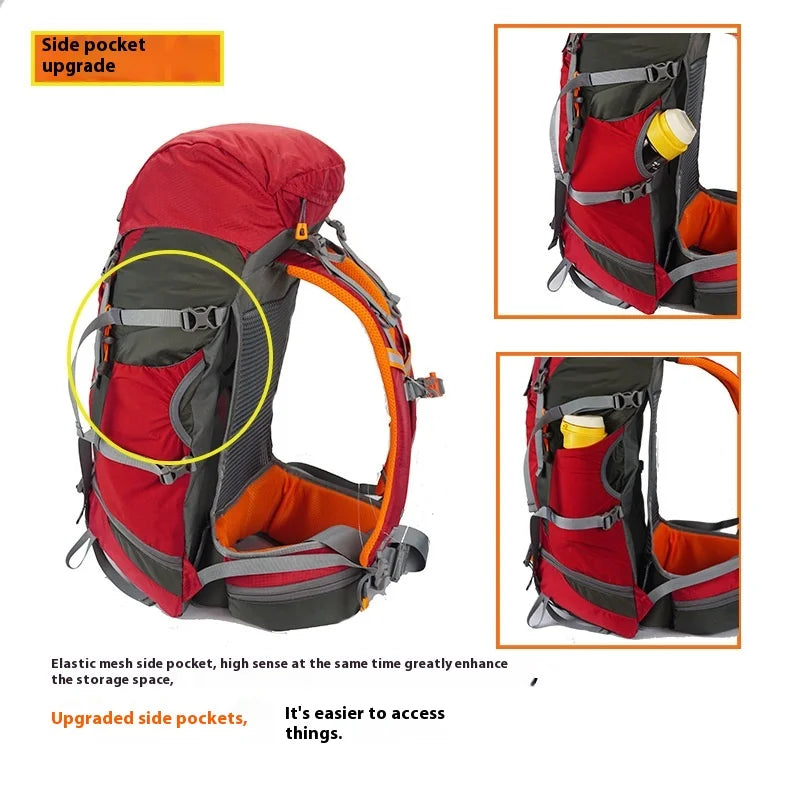 48L Camping Backpack Travel Bag For Men Large Capacity Outdoor Sport Trekking Hiking Mountaineering Shoulder Bag with Rain cover