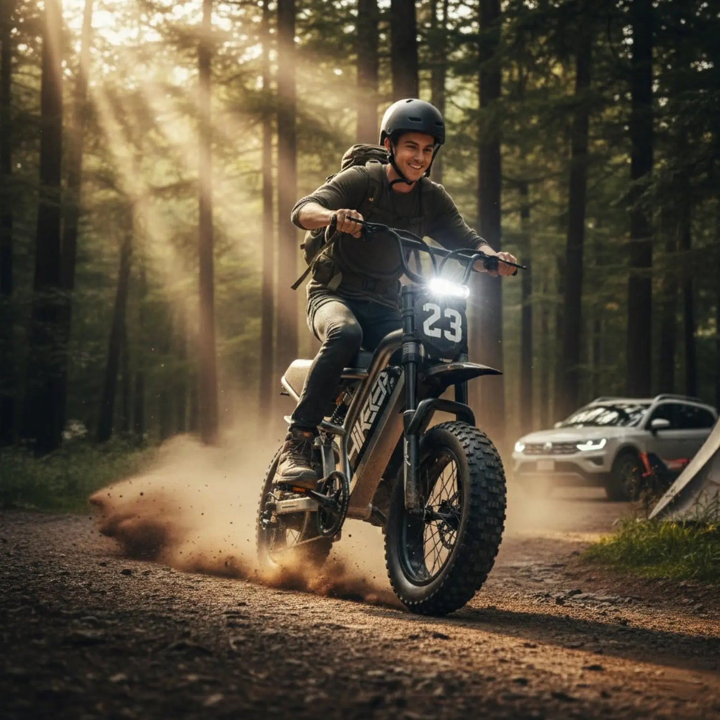 Electric Dirt Bike for Adults, 1500W-3000W Peak Ebike, 16"/20" Fat Tire All-Terrain E-Bike, Dual Suspension, Customized