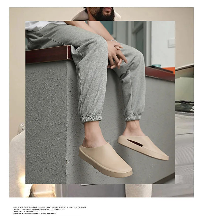 Comfortable Slippers for Men Women Stylish Summer Beach Slides Couples Hollow Out Sandals Anti-Slip Bathroom Slippers