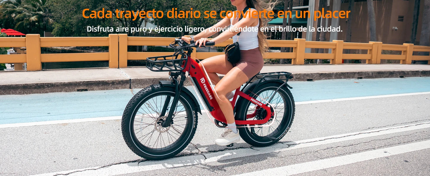 26''Fat Tire Ebike 1000W peak 48V 20Ah Removable Battery APP Control 90Mi Range GPS Tracking Electric Bike for Adults with UL/CE