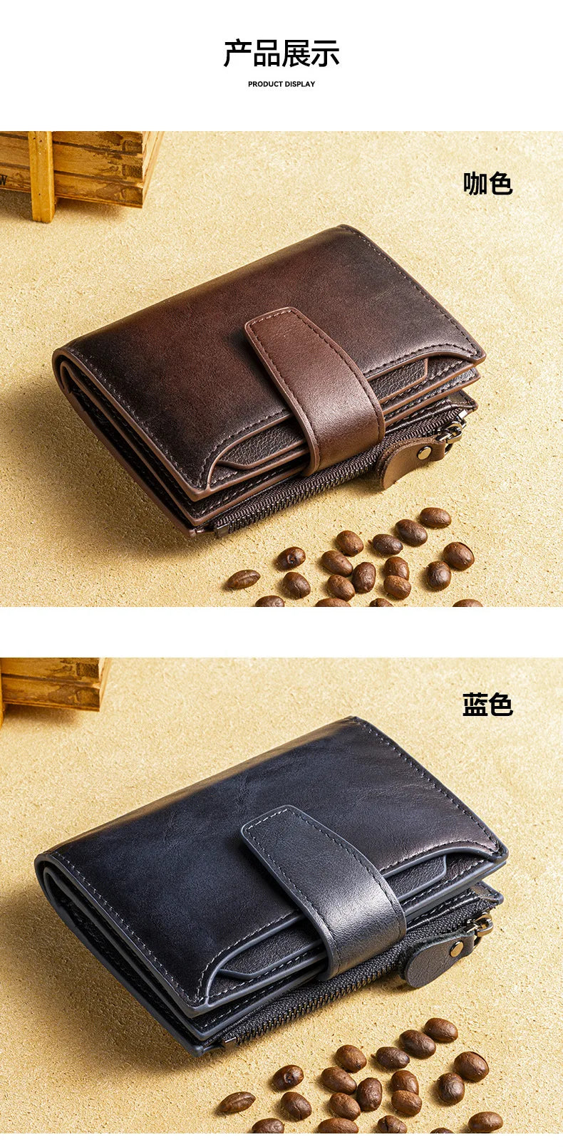 Short Genuine leather Wallet for Man Daily Real Cow Leather Purse 2025 New Boys RFID Card Holder Coin Purse