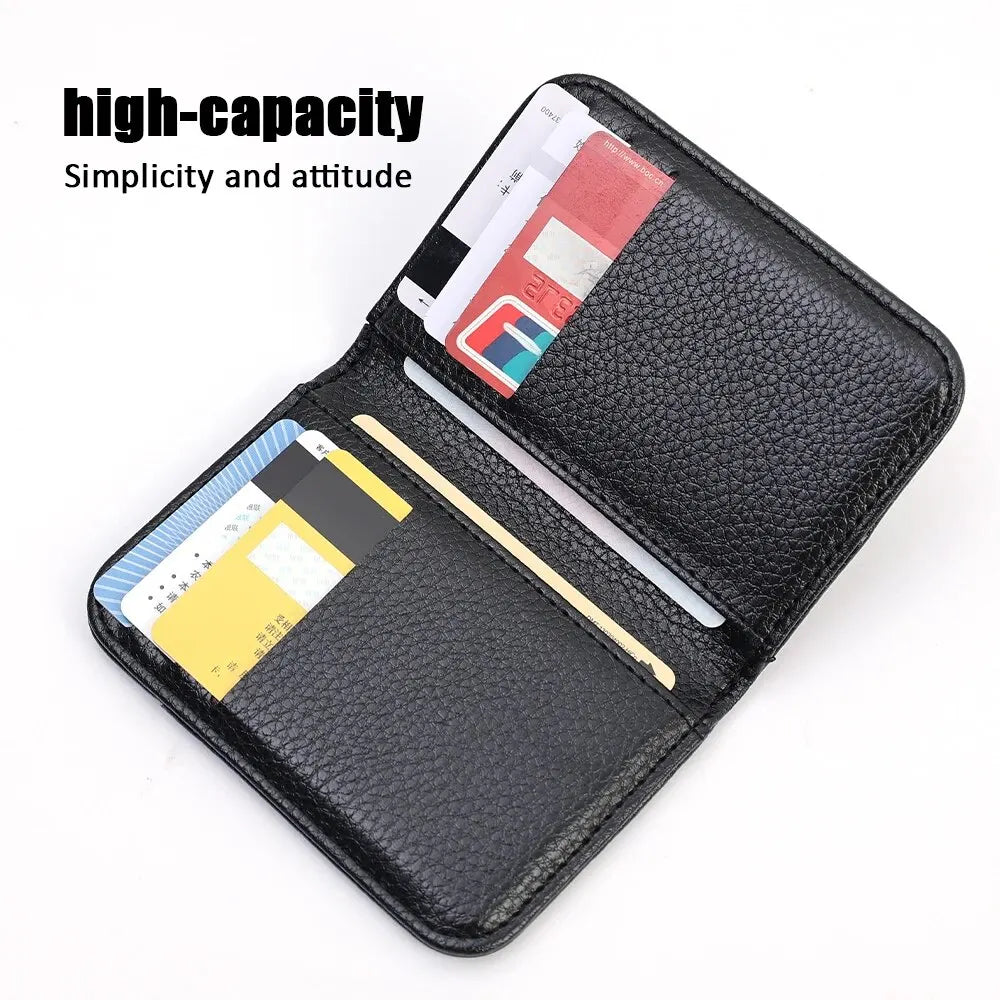 Portable Super Slim Soft Wallet for Men PU Leather Mini ID Credit Card Wallet Purse Card Holders Wallet Thin Small Short Wallets