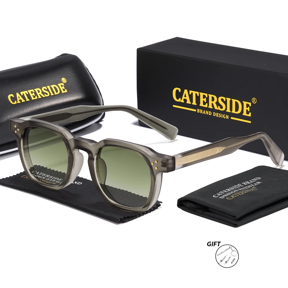 CATERSIDE Fashion Prescription Sunglasses 1.56 Refractive Index Lens Men's Small  Square Frame Women's Optical Sun Glasses
