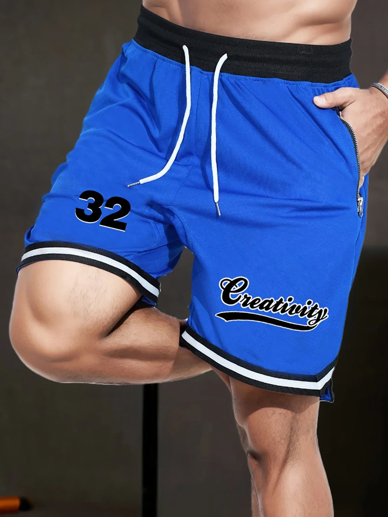 Men's Basketball Shorts Sports Fitness Running Casual Shorts Summer Breathable Five Points Pants Loose Quick-Drying Short Pants
