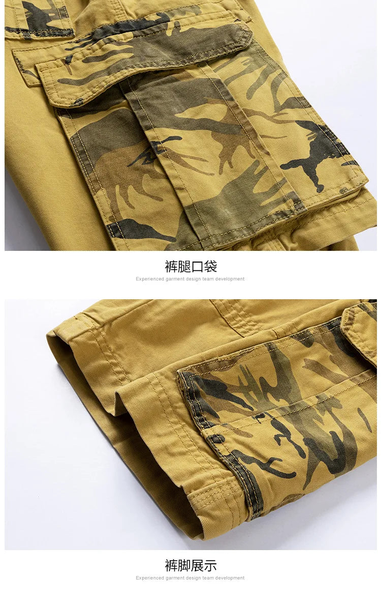 Summer Fashion Tooling Shorts for Men Casual Loose Cargo Shorts Outdoor Sport Pants Men Versatile Straight Cotton Short Trousers