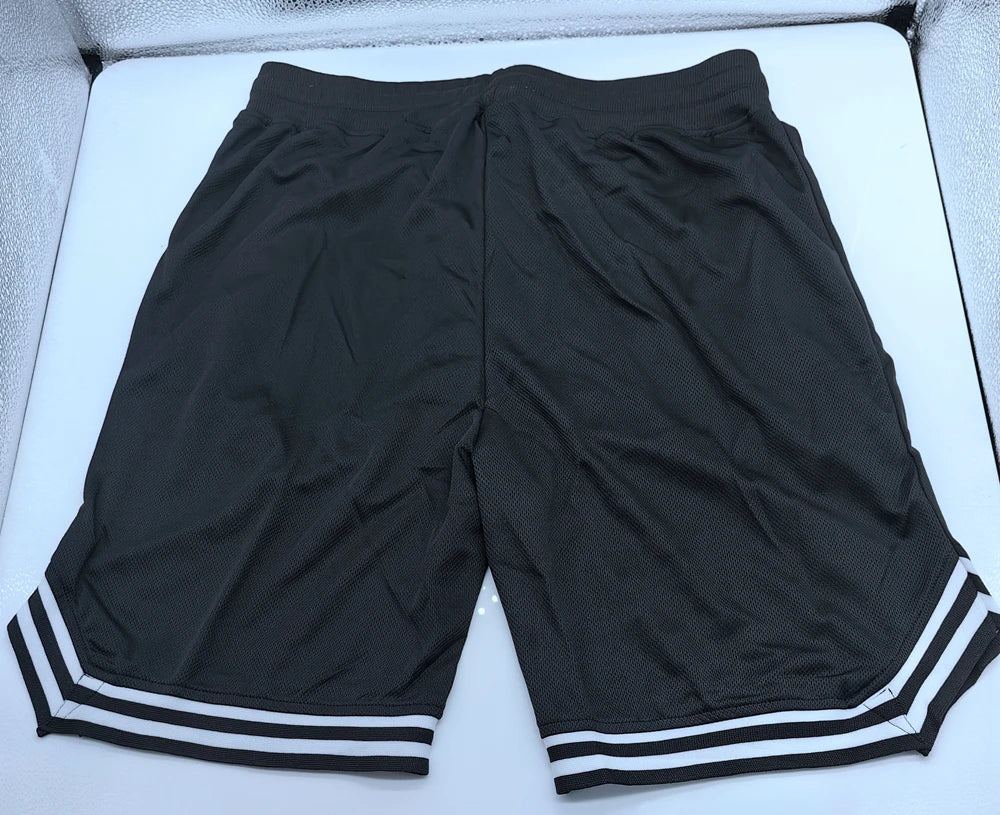 Mens Fire Red Shorts Casual Basketball Shorts Gym Fitness Short Joggers Shorts Workout Bodybuilding Breathable Board Shorts Male