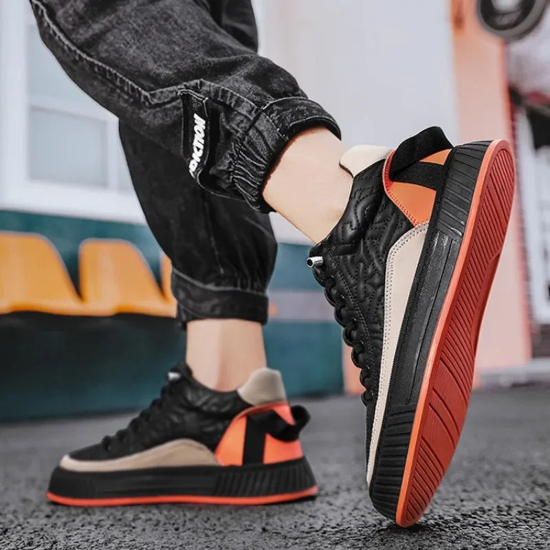 Men Sneakers Fashion Trend Luxury Brand Casual Flat Shoes Vulcanize Shoe Male Outdoors Non-slip wear-resistant Hiking Shoes 2023