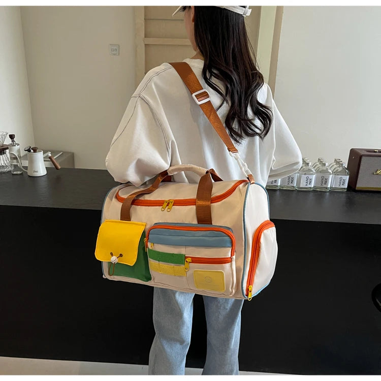 Travel Bag, Duffel Bag Cosmetics Bag, Professional Fitness Bag, Yoga Swimming Training Backpack, Satchel Shoulder Crossbody Tote Bag, Suitable for Men and Women