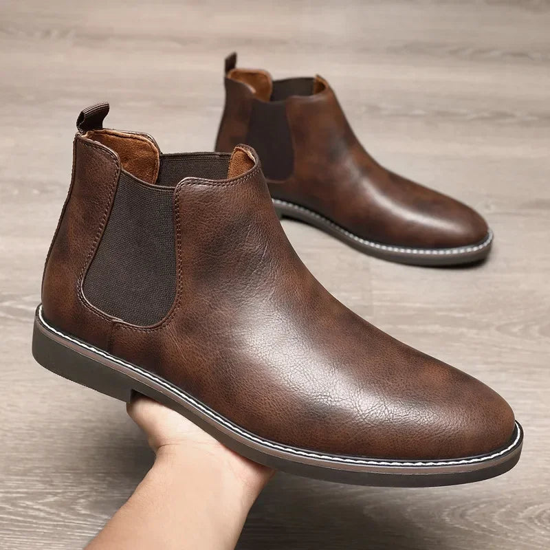 40~46 Men Chelsea Boots Brand Retro Comfortable 2024 Fashion Men Boots