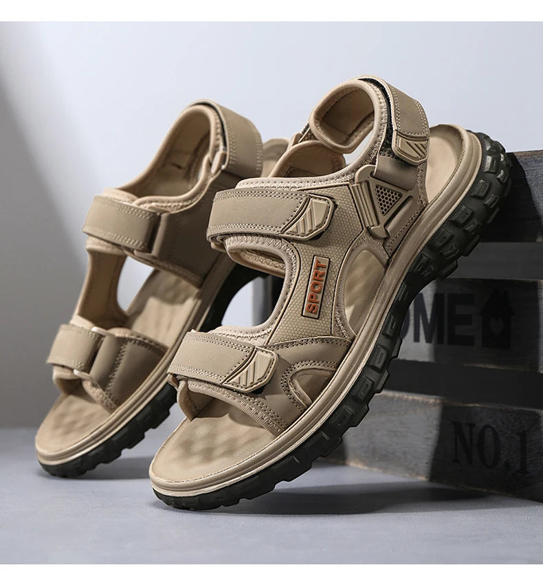 Sandals men summer fashion new style outdoor wear soft sole wear-resistant anti slip anti odor breathable dual-use beach sandals