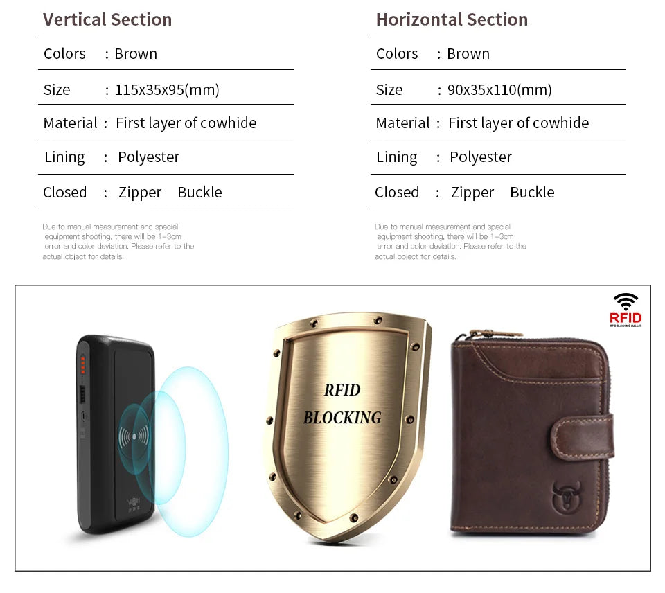 BULLCAPTAIN Business Men's Wallet Genuine Leather Wallet Multi-Function Business Card Holder Small Card Box Leather Purse Man