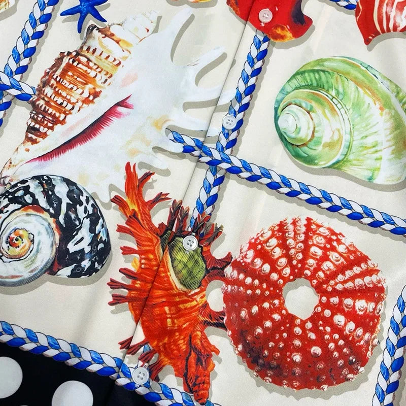 Loose Short Sleeve Shirts for Men Summer Designer Clothes Casual Social Paisley Colorful Digital Printed Shirt Camisas De Hombre