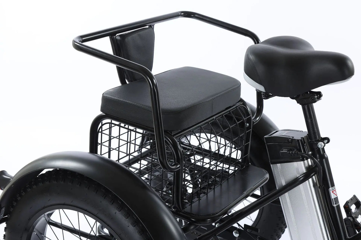 Double double seat snow tire wide fat tire power tricycle electric pedal cross-border car