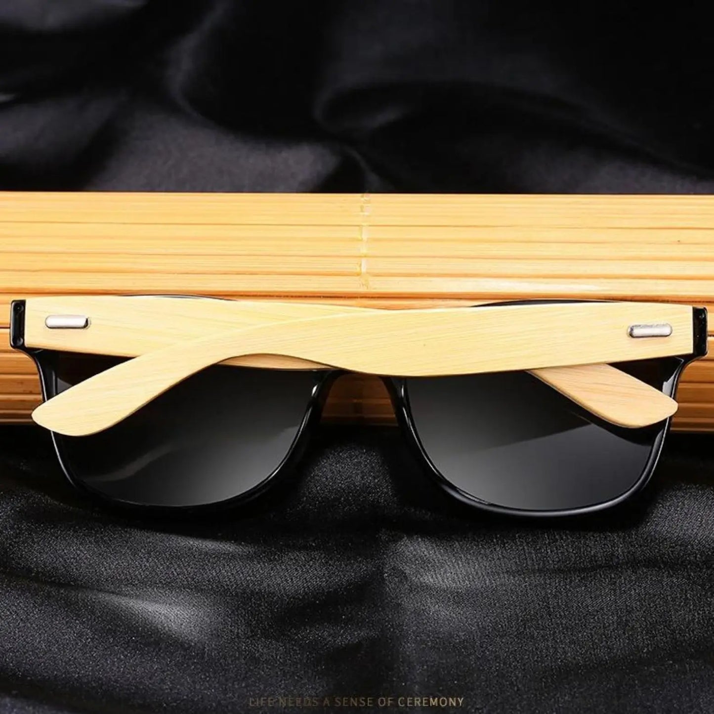 Fashion Bamboo Wood Vintage Square Sunglasses Men Women Luxury Brand Designer Sun Glasses Wooden Driving UV400 Eyewear