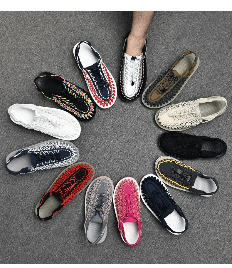 2025 Summer Men Sandals Genuine Leather Mens Casual Shoes Outdoor Men Leather Sandals for Men Beach Shoes Roman mens Shoes