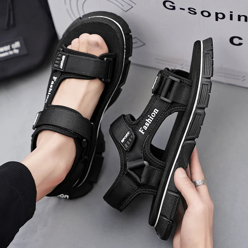 Sandals for Men 2025 New Summer Outer Wear Non-Slip Wear-Resistant Beach Shoes Men's Outdoor Leisure Sports Roman Shoes