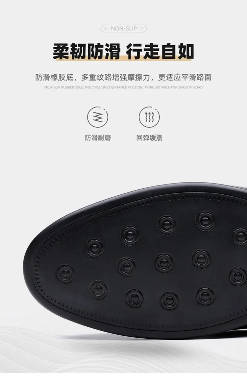 Brand Men's Shoes Luxury Leather Slippers Fashion Baotou Half Slippers for Men Business Dress Slippers Casual Loafers Man Shoes