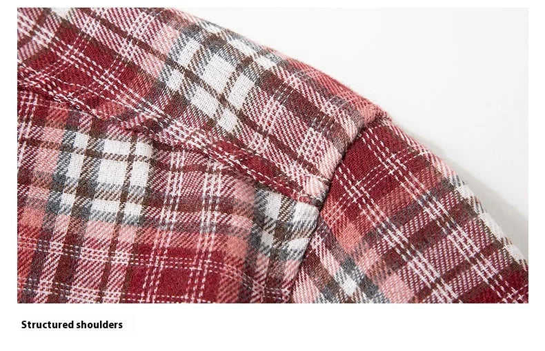 2025 New Men's Checkered Shirt Spring and Autumn Long Sleeve Slimming Shirt Korean Men's Best Selling Fashion Trend Top