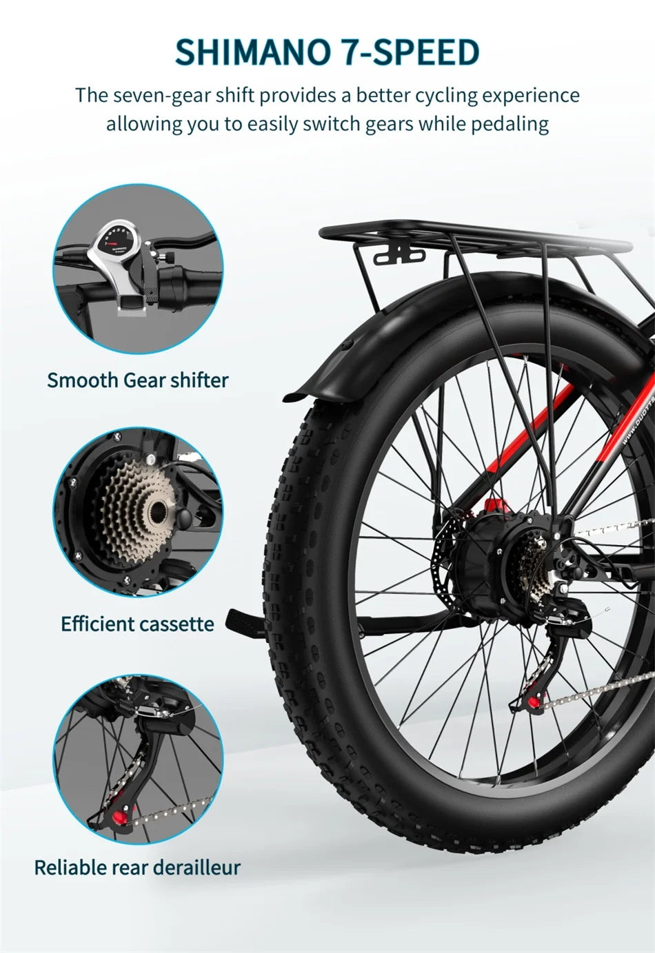 2023 Electric Bike Adult 1500W 26'' Dual Drive Mountain E Bike 48V 17.5AH Battery Removable Off Road Electric Bicycle