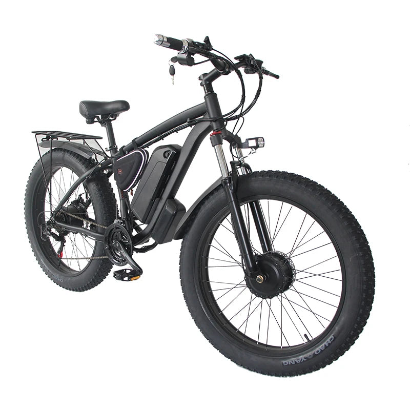 Electric Mountain Bike Dual Motor 2000W 16AH 22.4AH  City Road Bicycle 48V 26inch Fat Tire Adult E Bike  MTB
