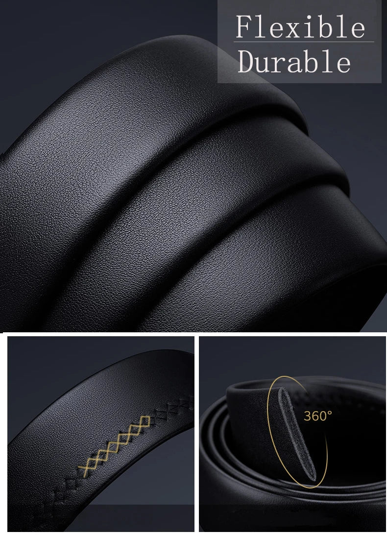 Men Belts Luxury Brand Designer Automatic Buckle Belt  Business Casual Dress Belts Gift for Men