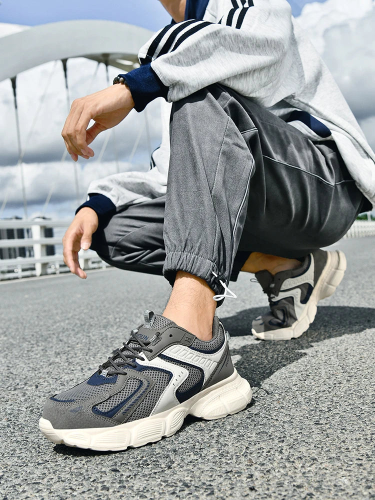 Men Safety Shoes man Lightweight Comfor work shoe womensecurity steel toe Sneakers Breathable Non-Slip summer Hiking work boots