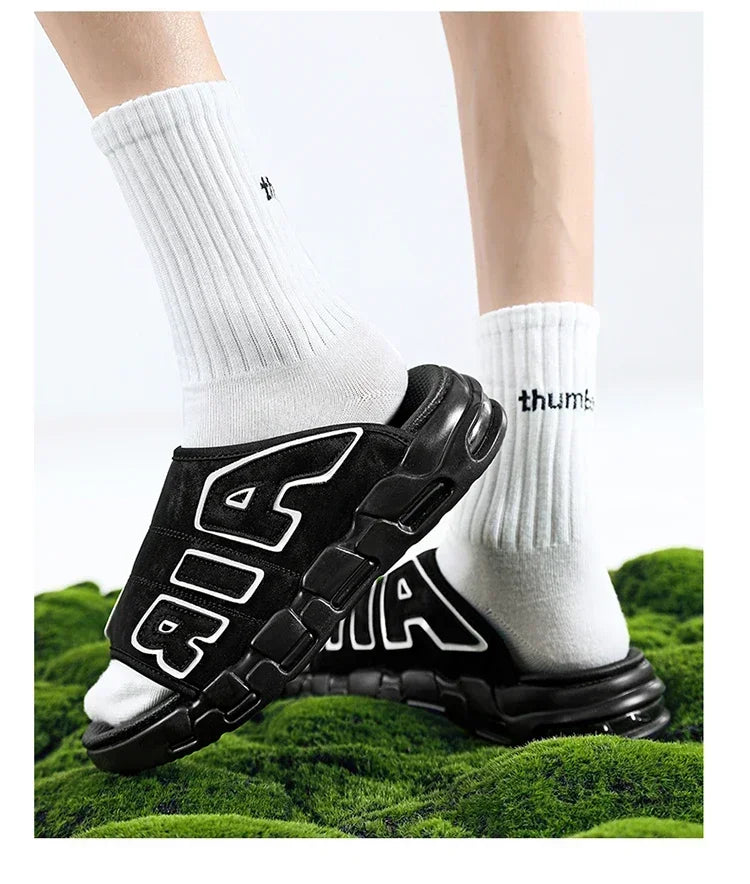 Men's Slippers 2025 Summer New Casual Slippers Fashion Air Cushion Sports Slippers for Men Non Slip Beach Shoes Designer Slides
