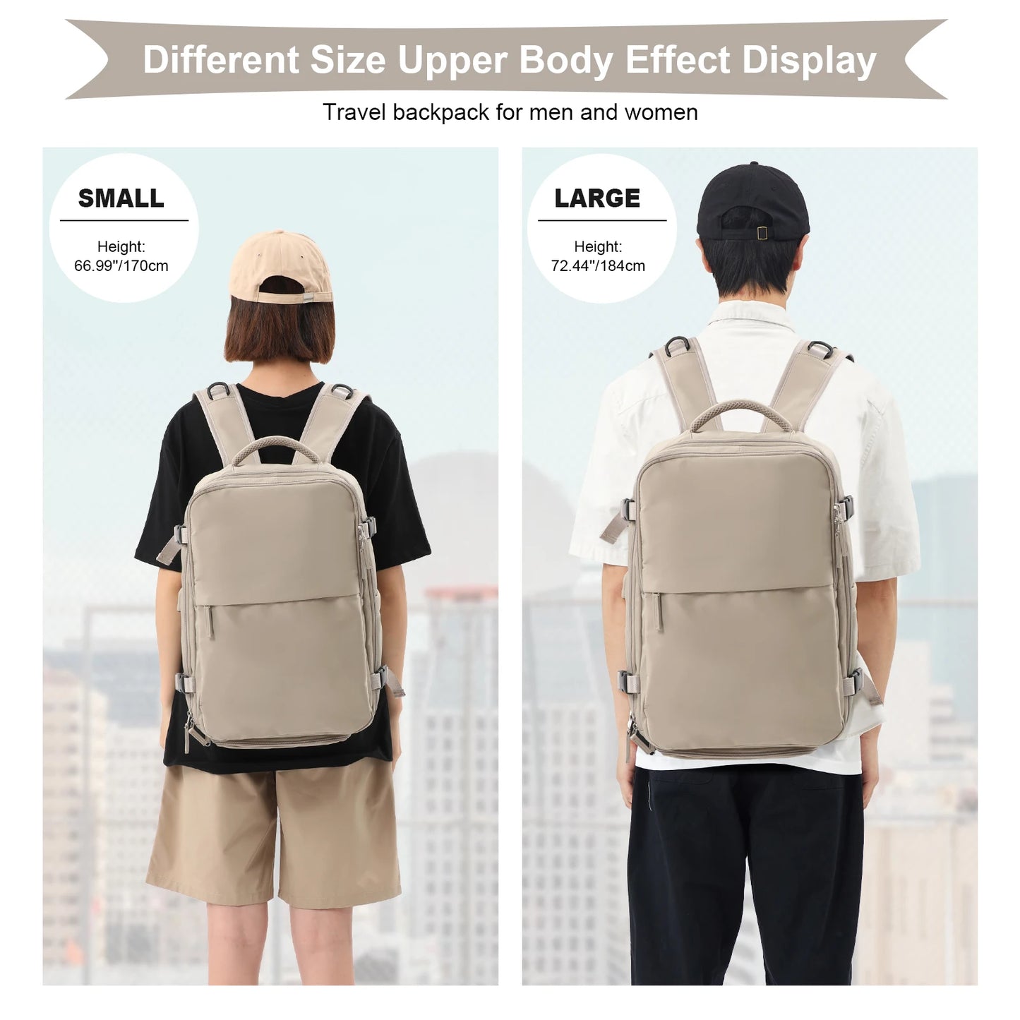 Travel Backpack for Men Women, 40L Flight Approved Carry on Hand Luggage, Anti-Theft Business Laptop Large Daypack Weekender Bag