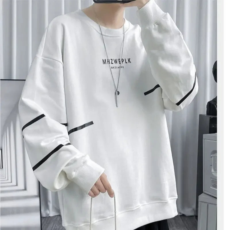 T Shirts for Men Streetwear Tops Baggy Aesthetic Male Clothes Hip Hop Stripe Regular Fit Cotton Designer Quotes Harajuku Fashion