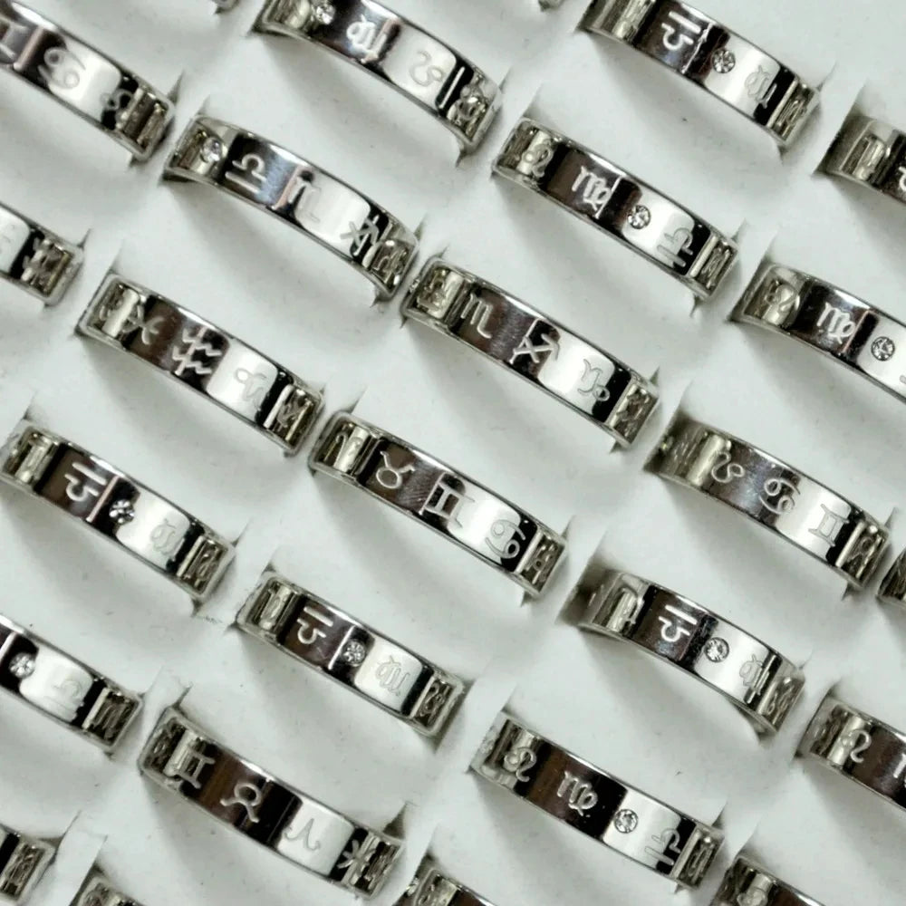 10Pcs/Lot Factory Wholesale Mixed Pattern Style Stainless Steel Ring For Men and Women Jewelry Rings Lot Never Fade