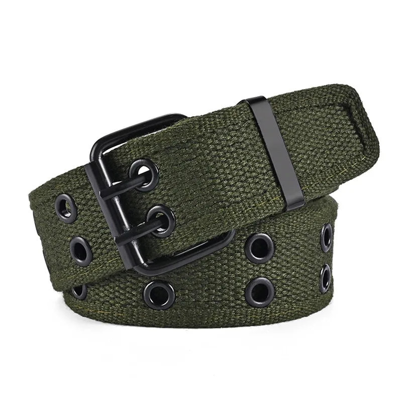 High Quality Canvas Tactical Belt For Men Metal Buckle Luxury Webbing Waistband Outdoor Sport Male Training Belts