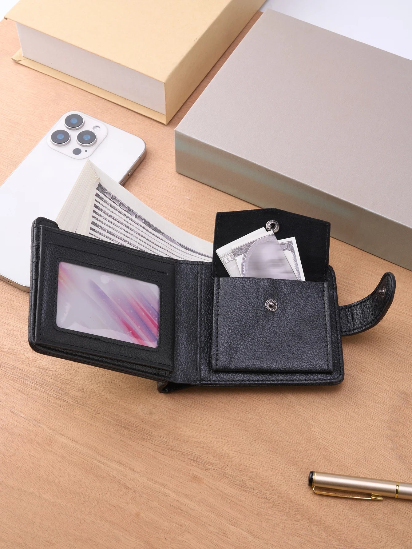 Men Wallets Leather Zipper Purse Man Slim Card Horders Quality Male Short Multi-card Wallet Coin Pocket Purse