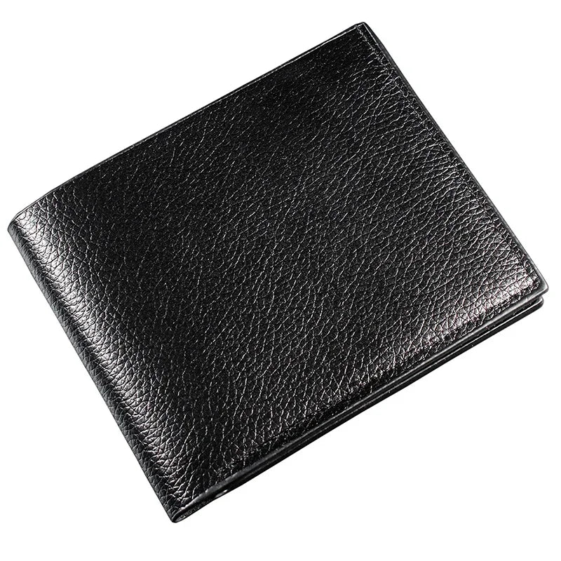 New Men's Wallet Genuine Leather Men Wallets Premium Product Real Cowhide Wallets for Man Short Black Walet Portefeuille Homme