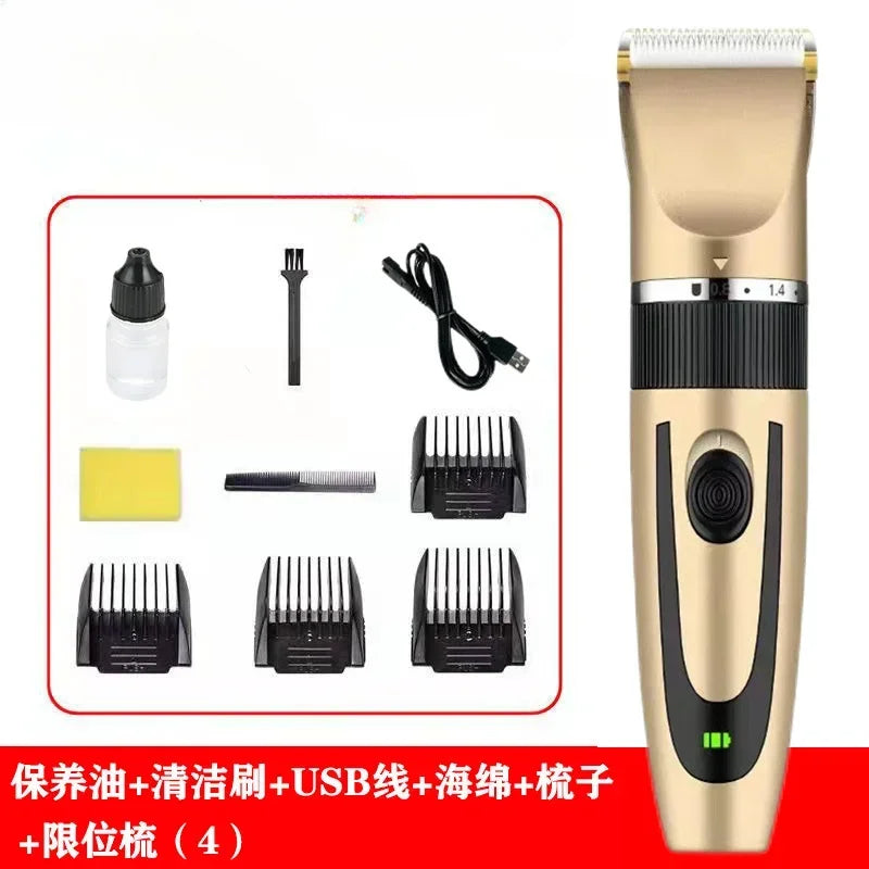 Rechargeable Electric Hair Clipper and Shaver for Men, Adjustable Beard Blade Razor, Pet Clipper