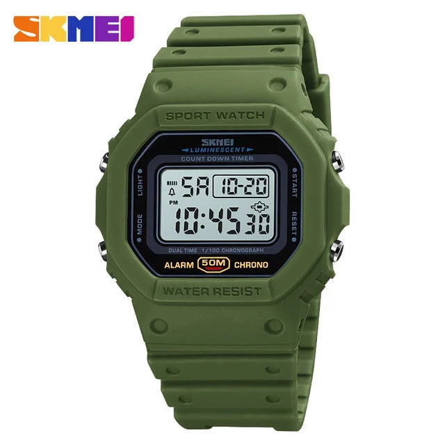 SKMEI 1628 Outdoor Military Digital Men Watches Retro Sport Waterproof Mens Electronic Male Wristwatches Clock 1988 reloj hombre