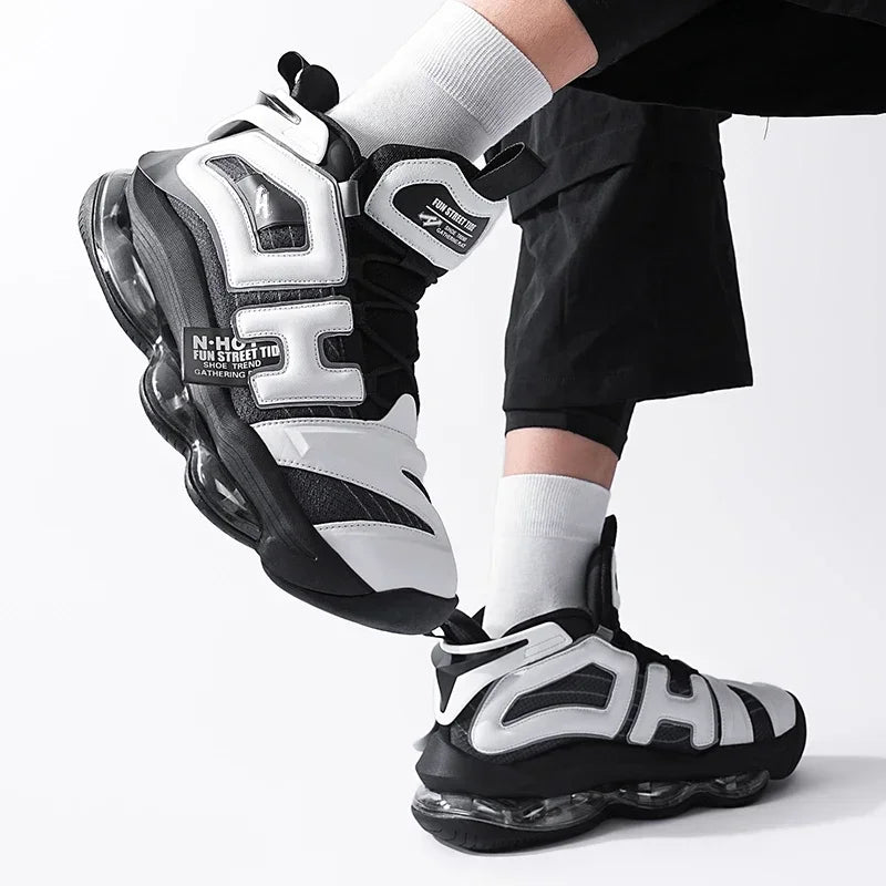 High-quality Mens Basketball Shoes High Street Original Sneakers Men Air Cushioining Rubber Anti Slip Leisure Shoes Male 39-45