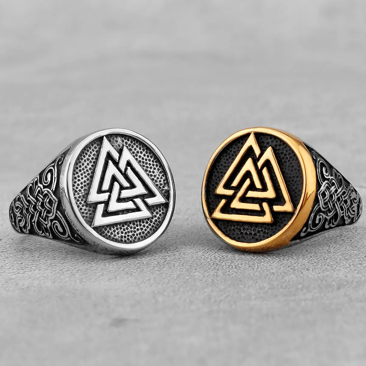 Vintage Stainless Steel Viking Amulet Ring Norse Compass Runes Men and Women Rings Teens Multi Style Jewelry Boyfriend Gift