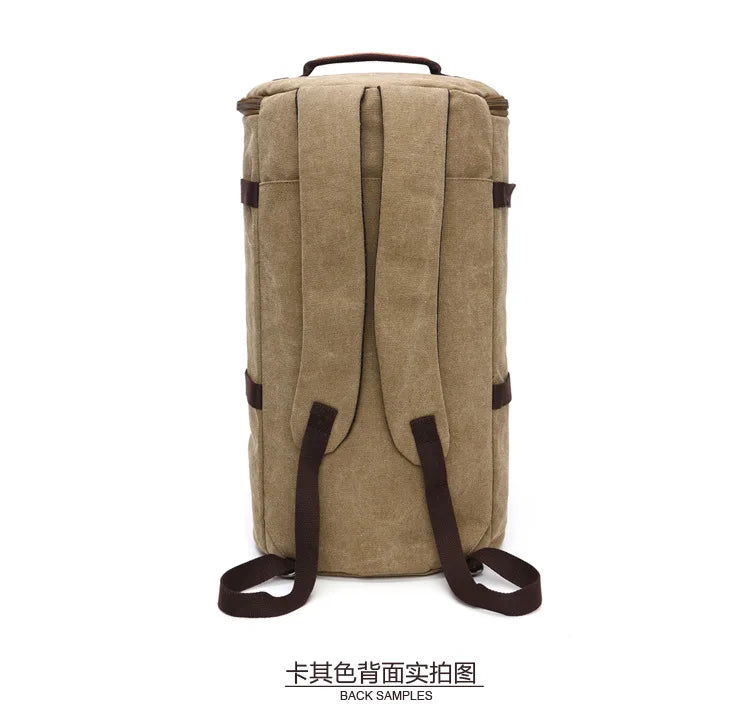 2025 Fashion Large Man Travel Bag Mountaineering Backpack Male Luggage Canvas Bucket Shoulder Army Bags For Boys Men Backpacks