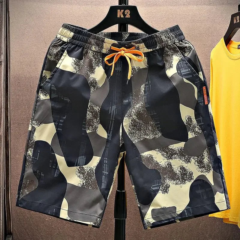 Shorts for Men Anime Graphic Board Man Short Pants Beach in Bulk with Ice Elastic Personalizate Fashion Streetwear New Pant 2024