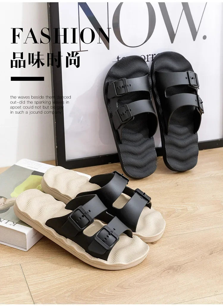 Slippers for Men In Summer Outdoor Wear Home Use Couples Indoor Soft Soles Bathrooms Non-skid Extra Large 4849 Sandals Slippers